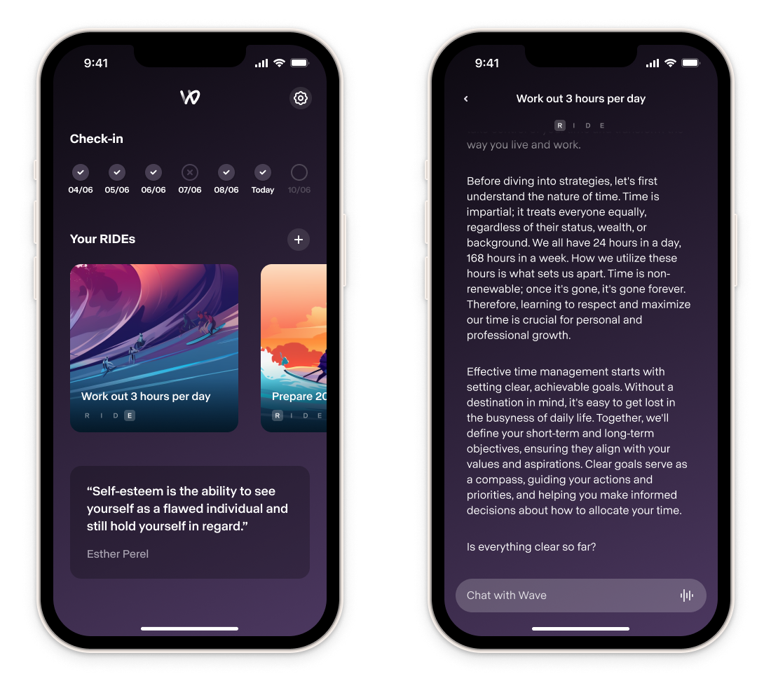 Wave.ai v3 iOS app - RIDE